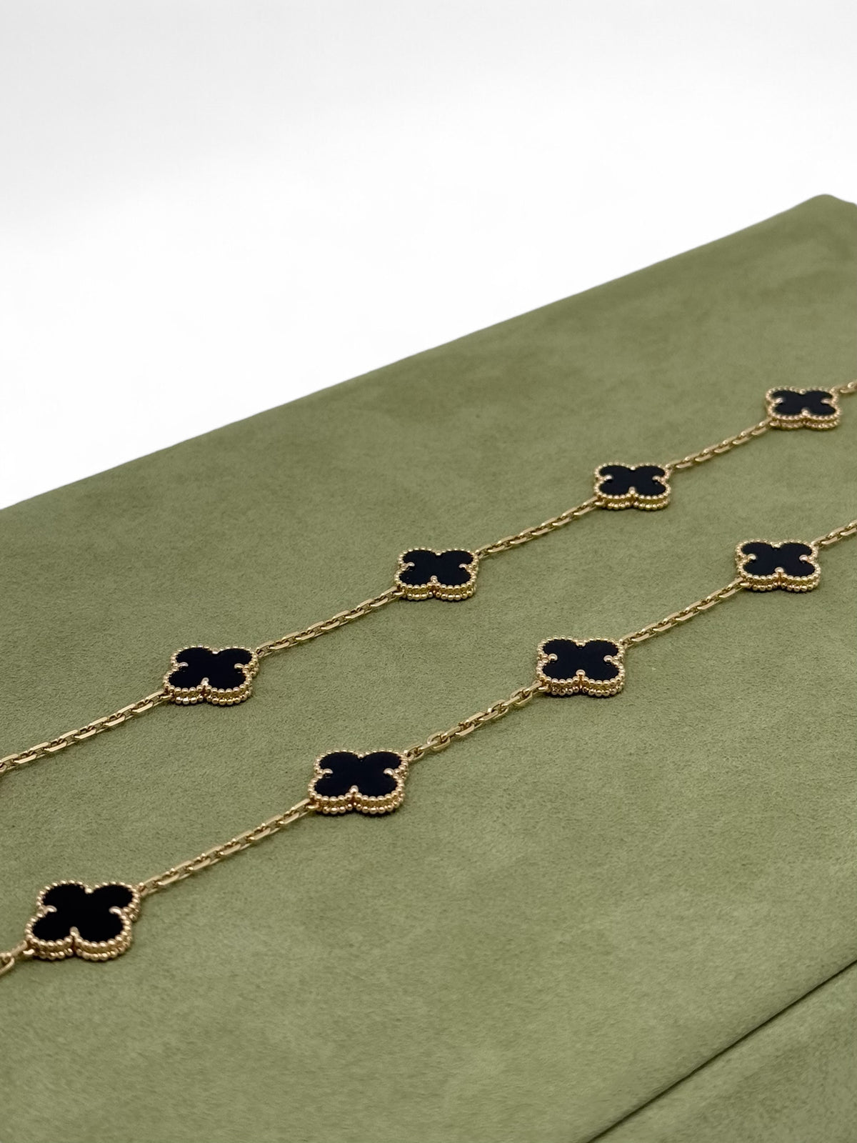 Van Cleef &amp; Arpels - Vintage Alhambra 20-Motif Onyx Long Necklace