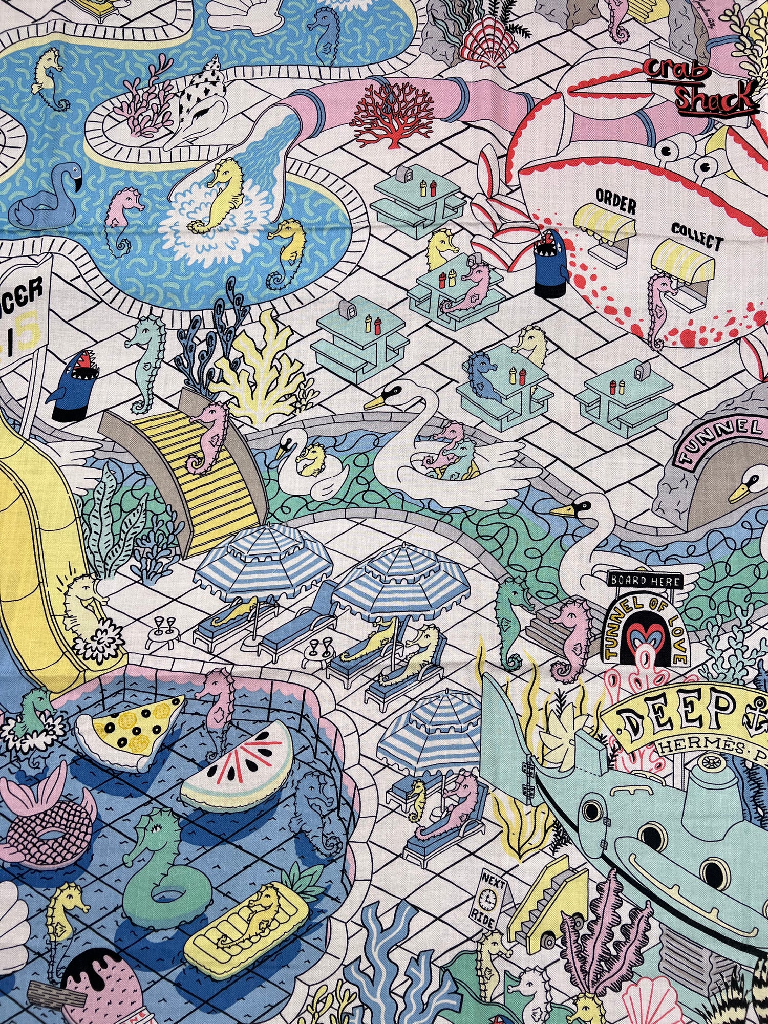 Hermès - Châle 140 "Splash Park"