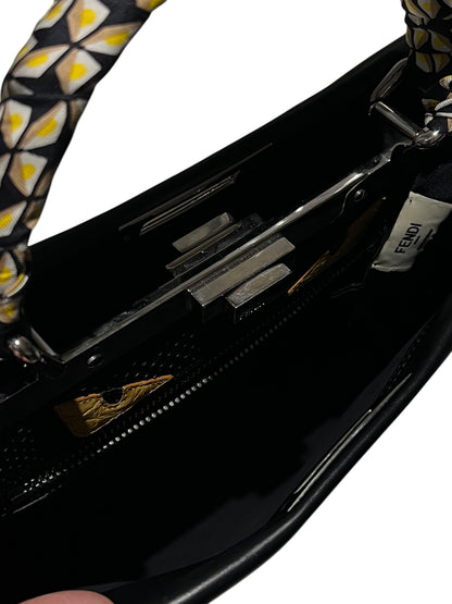 FENDI - sac peekaboo cuir noir intérieur python