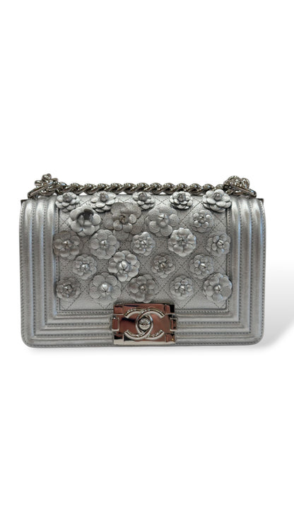 Chanel- Sac Boy mini édition limitée argenté
