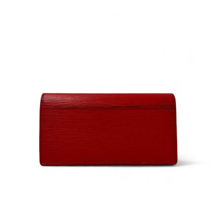 Louis Vuitton - Portefeuille cuir épi rouge