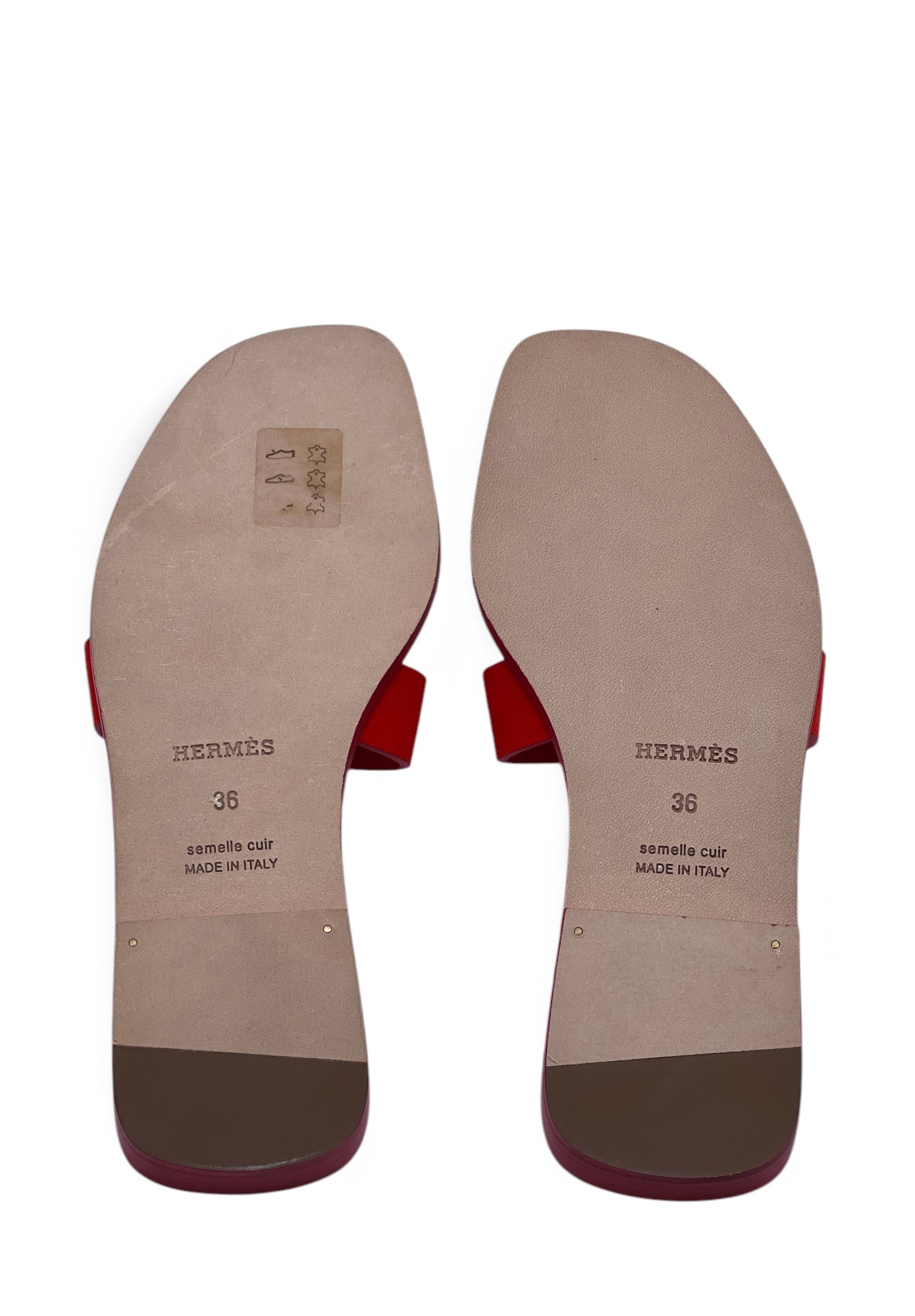 Hermès - Sandale Oran Rot Granatapfel T36