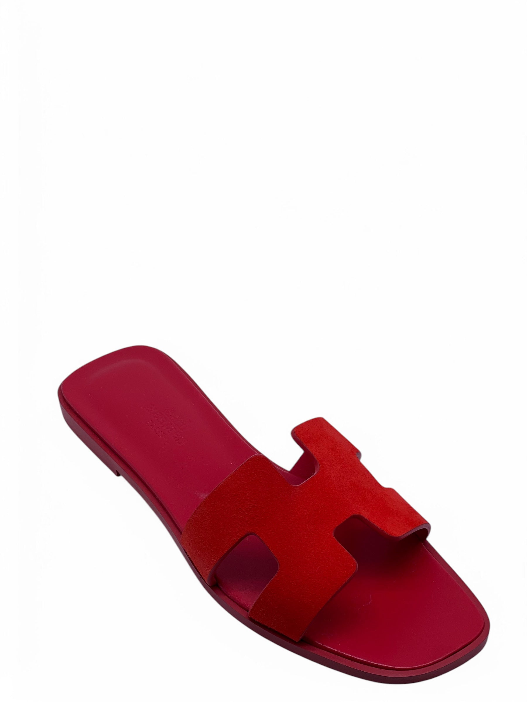 Hermès - Sandale Oran Rot Granatapfel T36