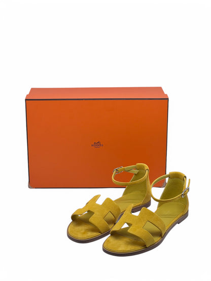 Hermès - Sandales Santorini Jaune bouton d’or