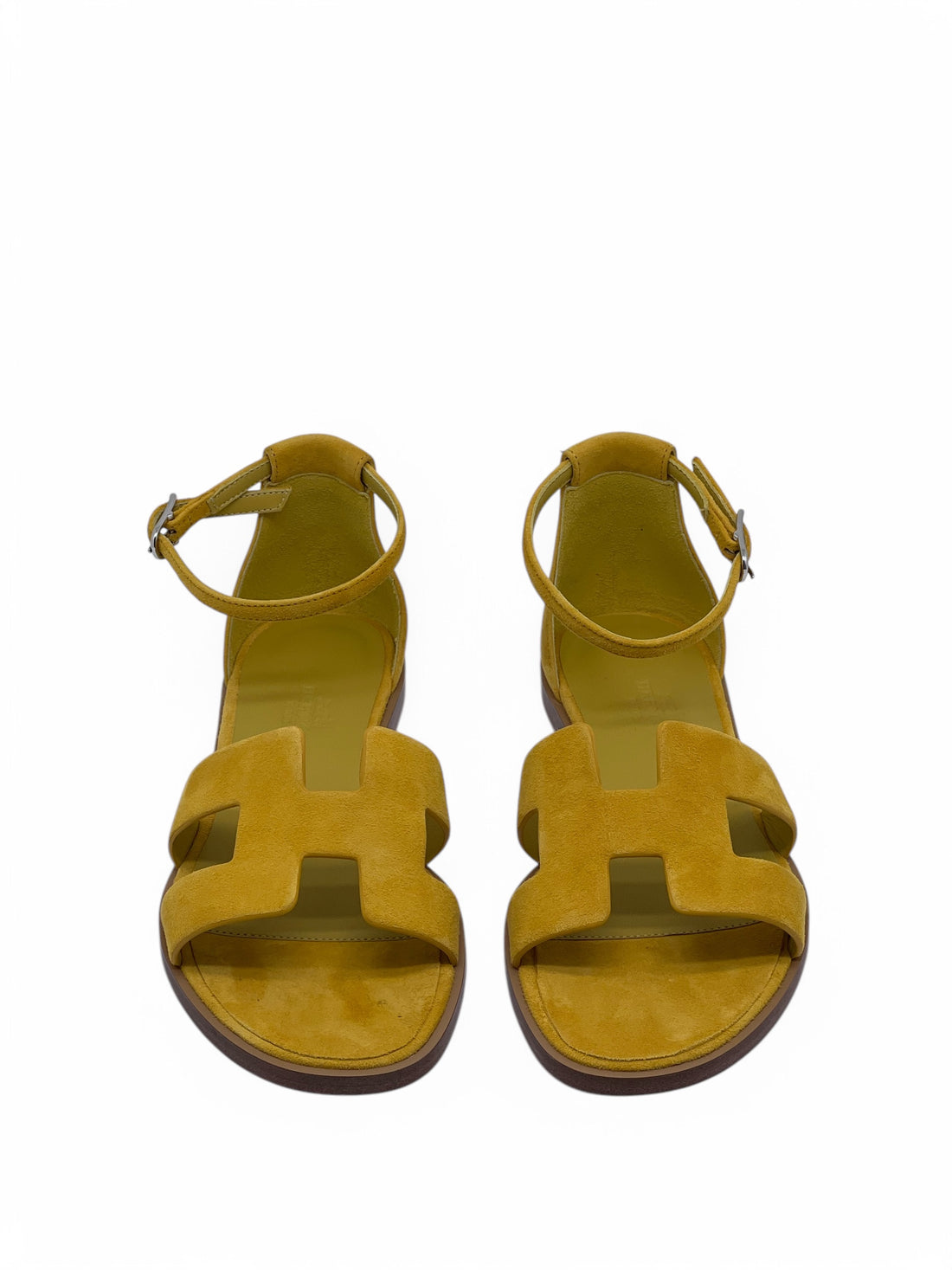Hermès - Sandales Santorini Jaune bouton d’or