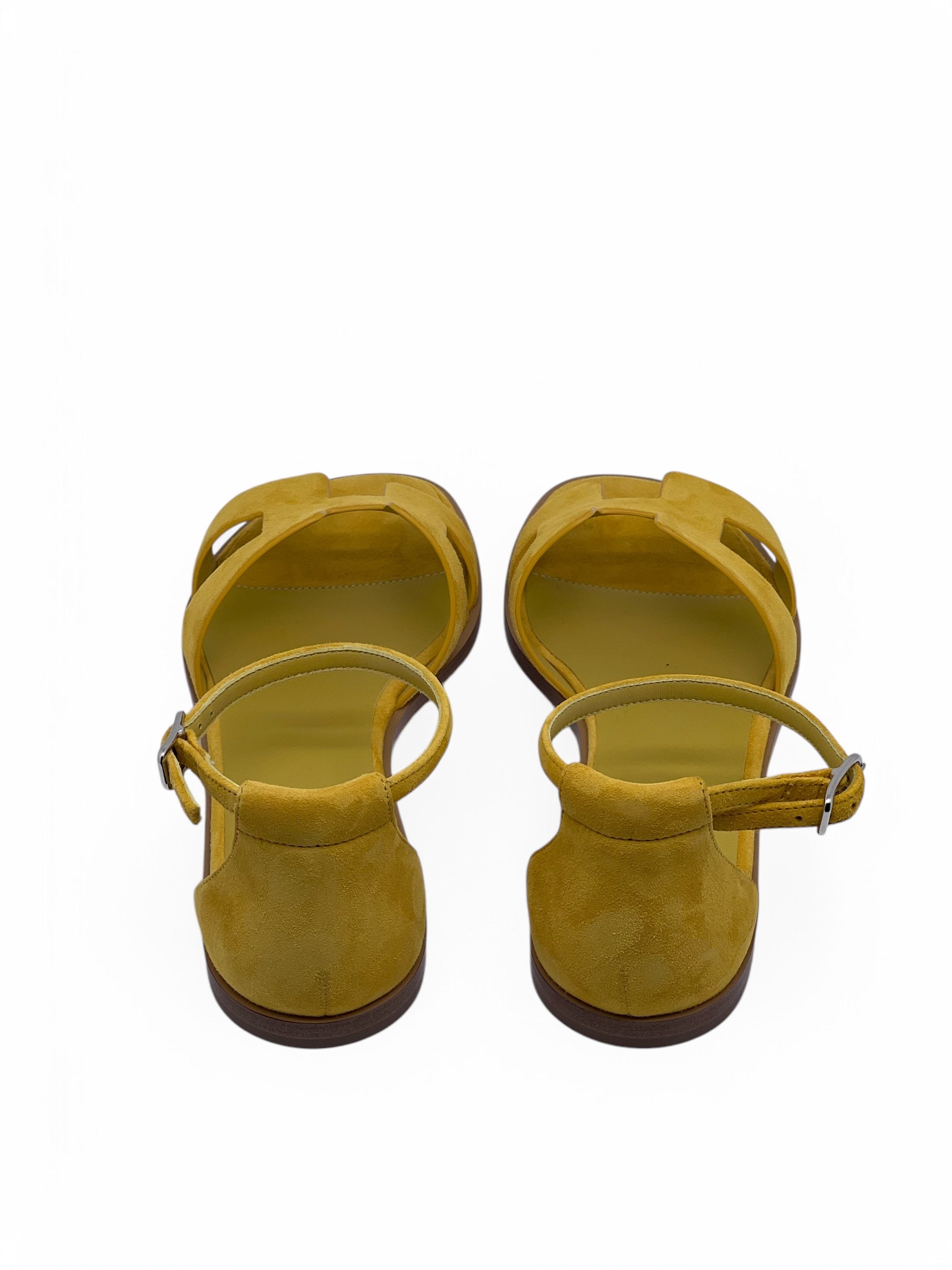 Hermès - Sandales Santorini Jaune bouton d’or