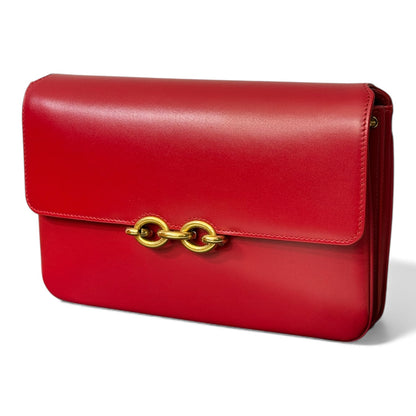 Saint Laurent - Sac Le Maillon en cuir rouge