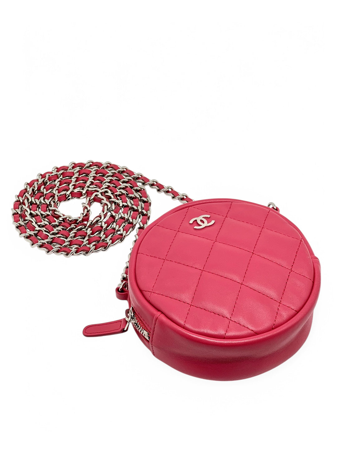 Chanel - Borsa Round on chain rosa