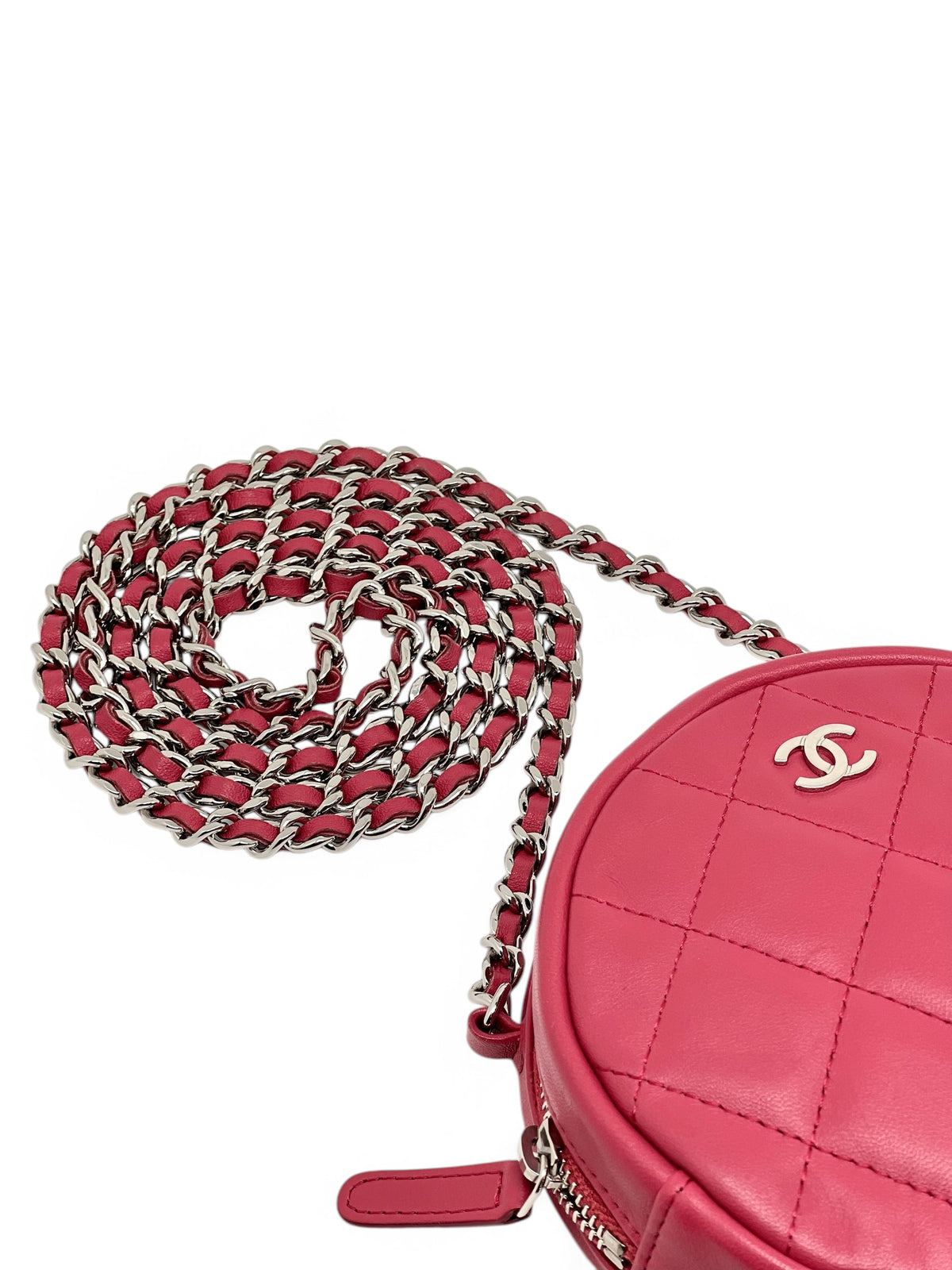 Chanel - Sac Round an Kette Rose