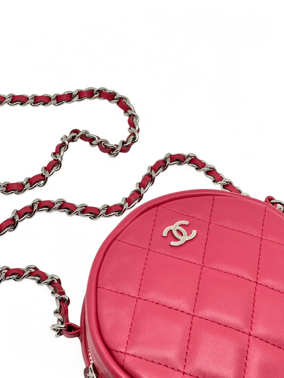 Chanel - Sac Round an Kette Rose