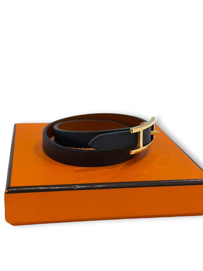 Hermès - Bracelet Behapi double tour T.2