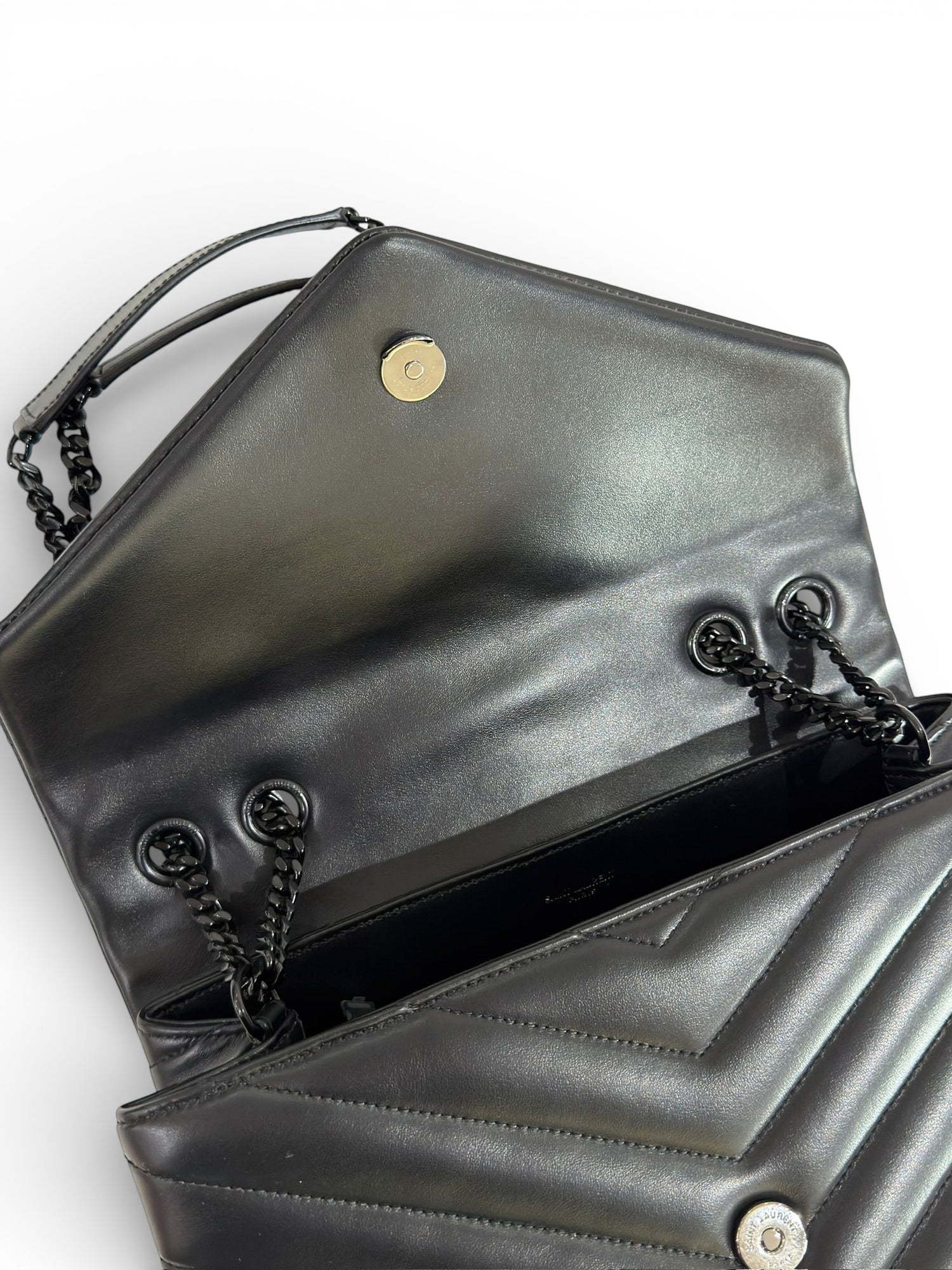 Saint Laurent - Sac Loulou MM Matelassé Chevron | Les Folies d’Eugénie