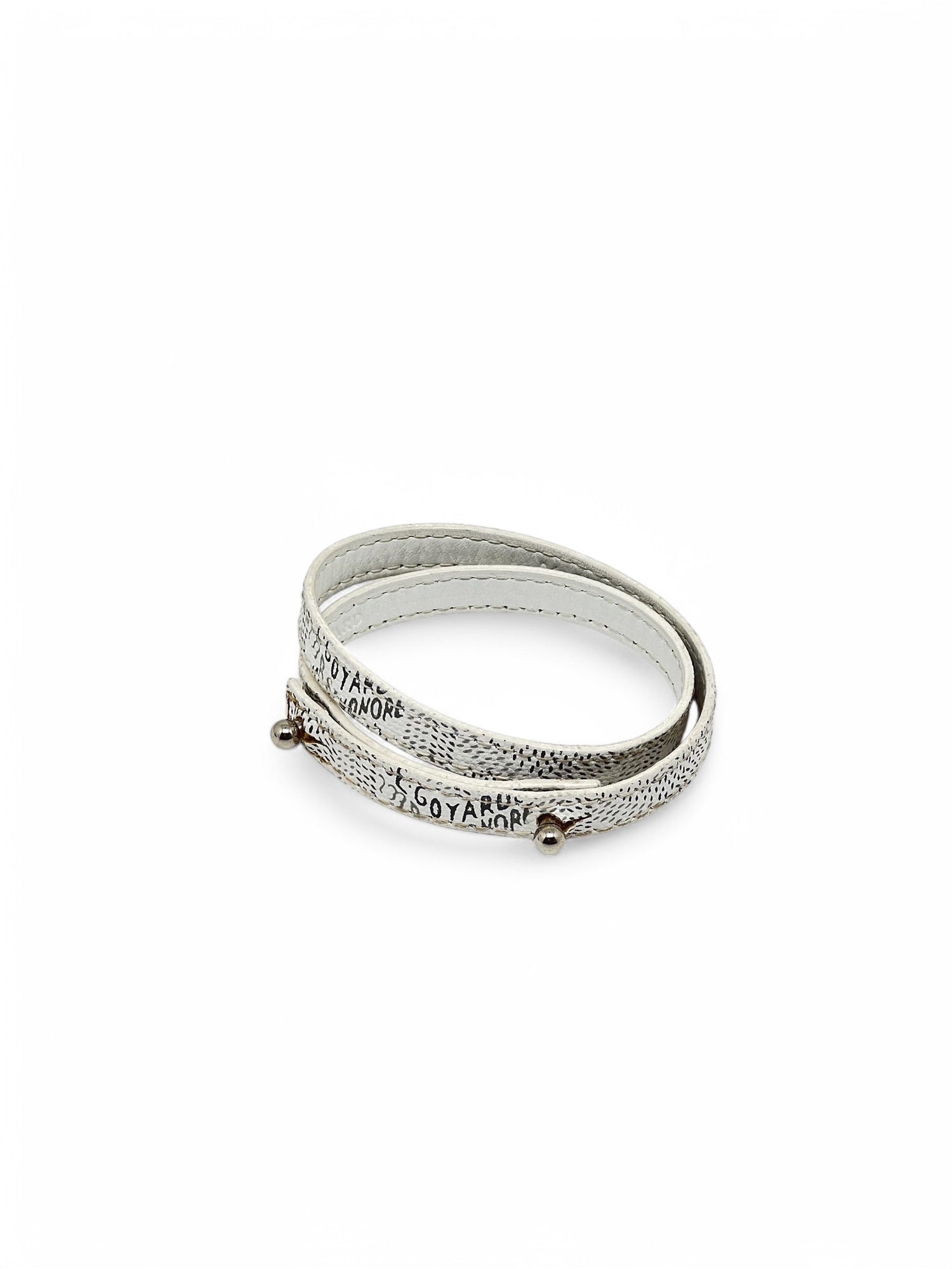 Goyard - Bracelet en cuir blanc