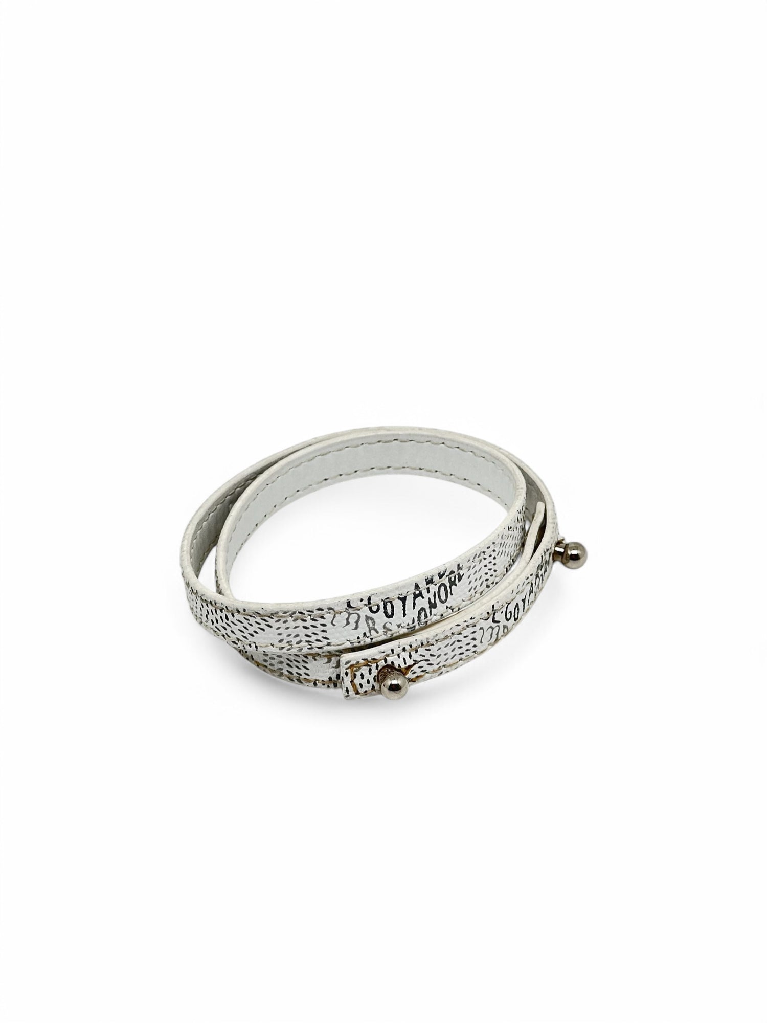 Goyard - Bracelet en cuir blanc