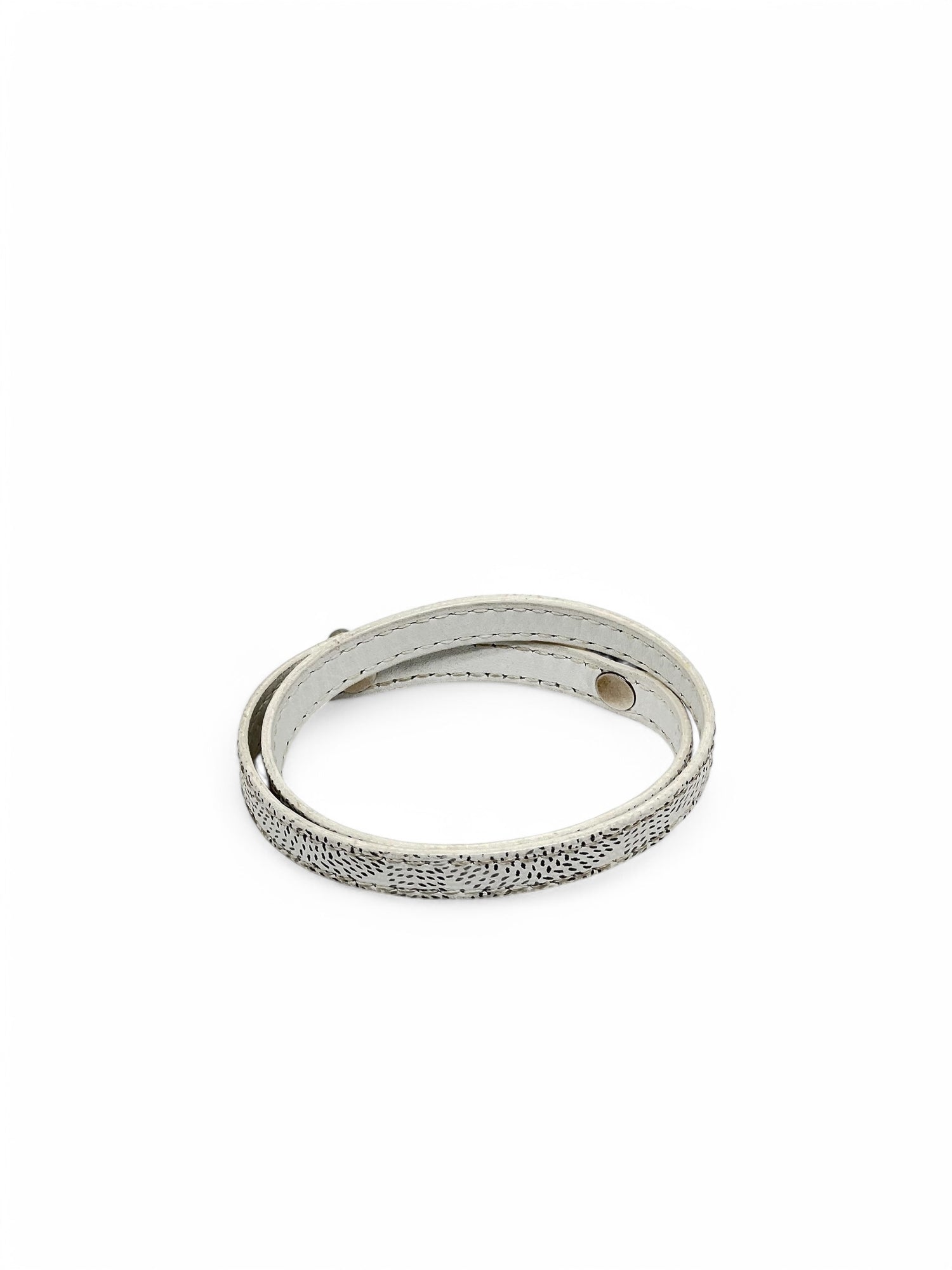 Goyard - Bracelet en cuir blanc
