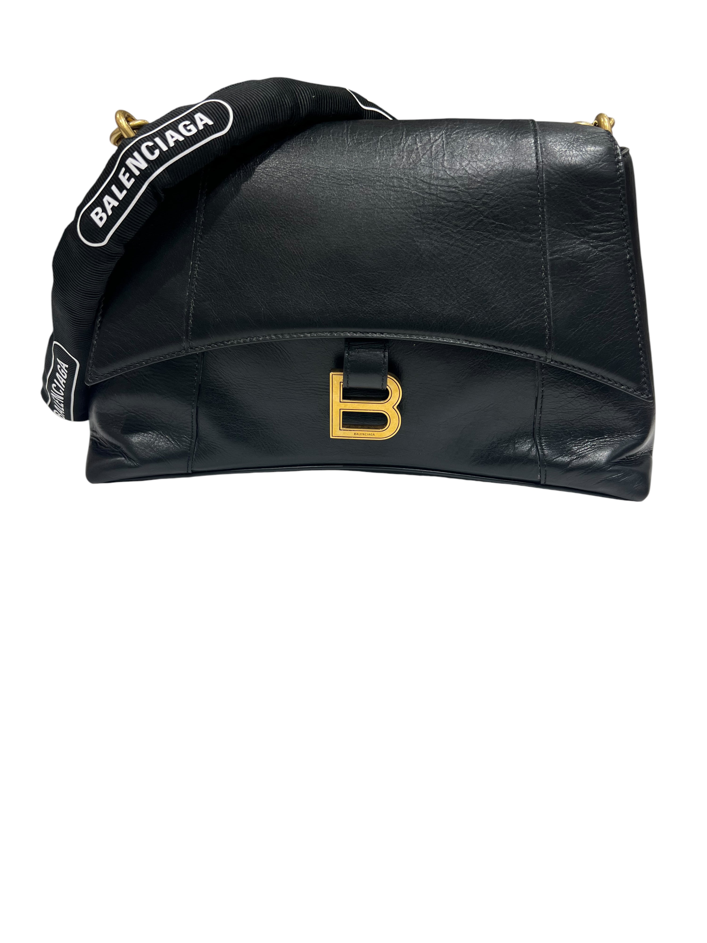 Balenciaga : downtown cuir noir