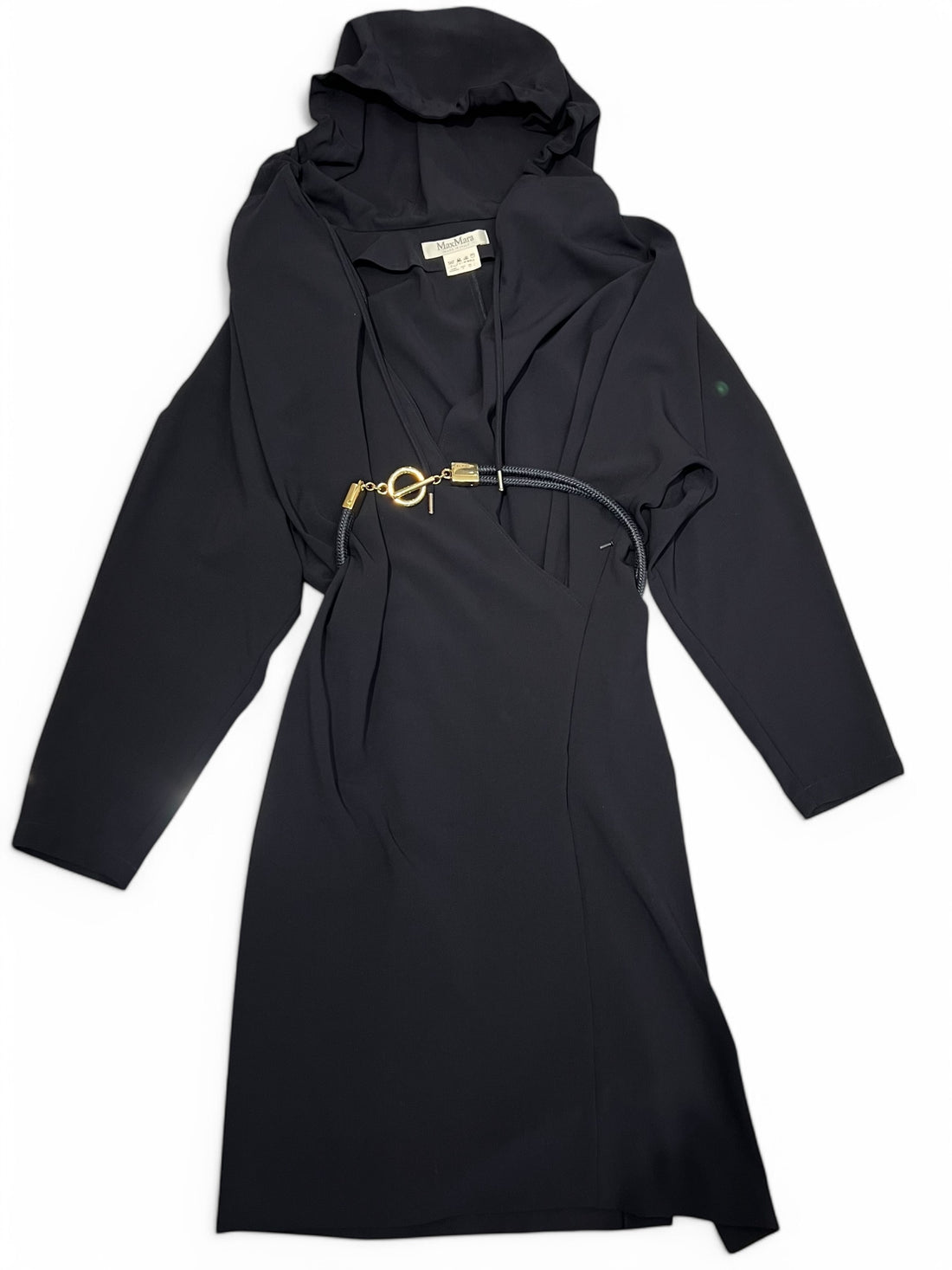 Max Mara - Robe avec capuche et ceinture T40