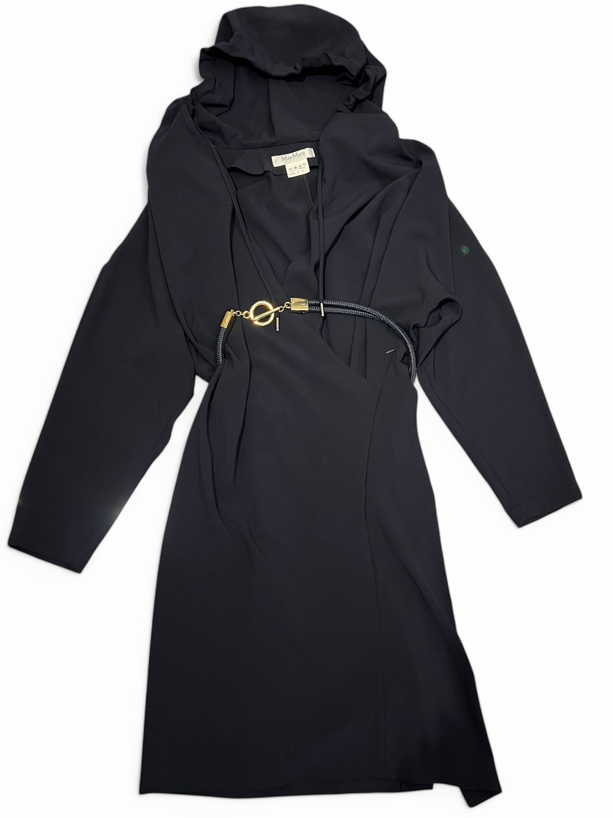 Max Mara - Abito con cappuccio e cintura T40