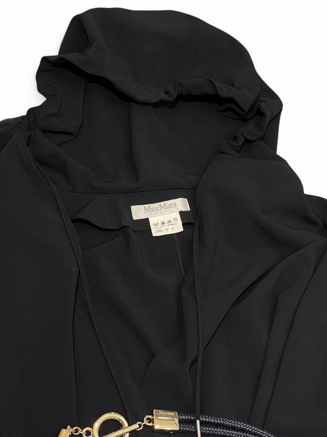 Max Mara - Robe avec capuche et ceinture T40