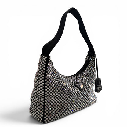 Prada - Sac ré-édition 2000 à strass