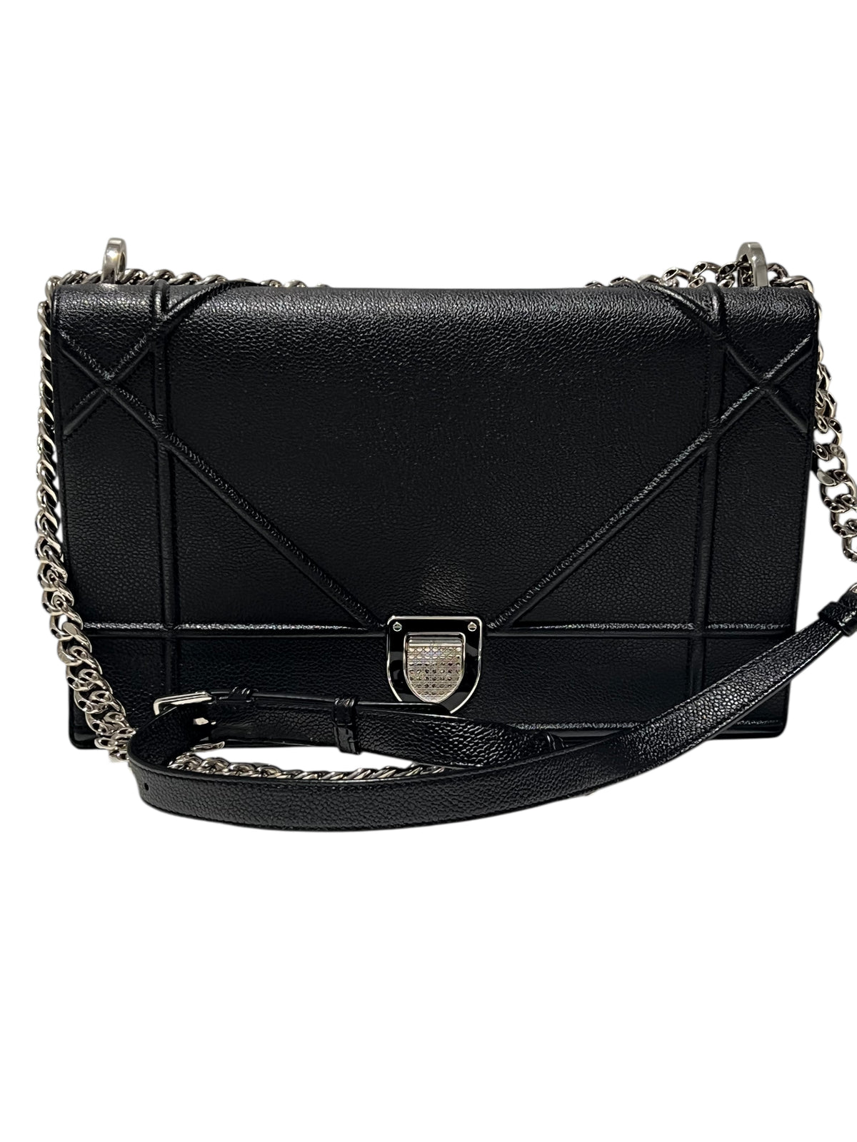 Dior - Black leather Diorama bag