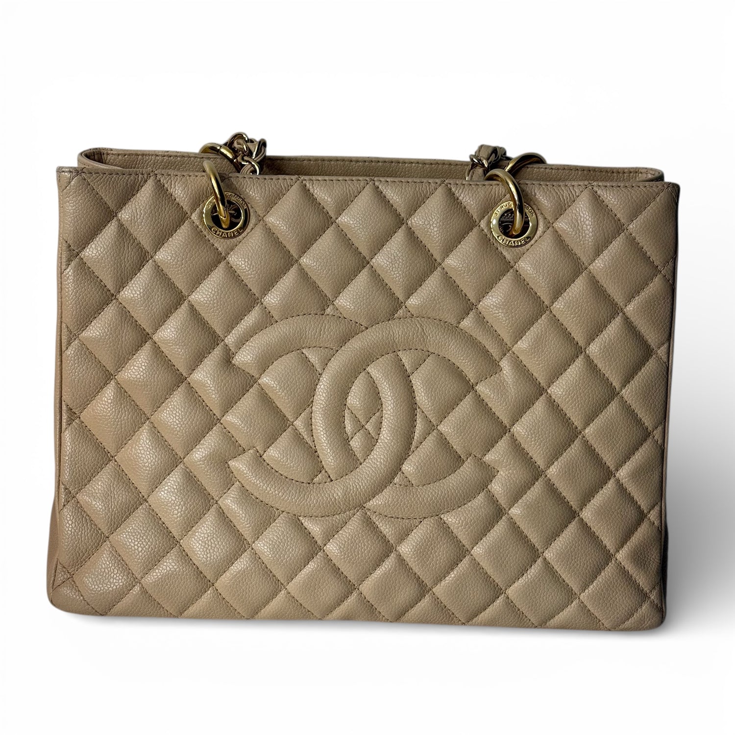 Chanel - Sac cabas cuir caviar beige