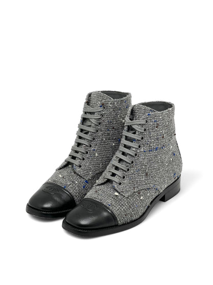 Chanel - Bottines en tweed T39