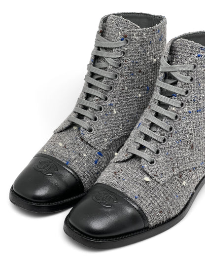 Chanel - Bottines en tweed T39