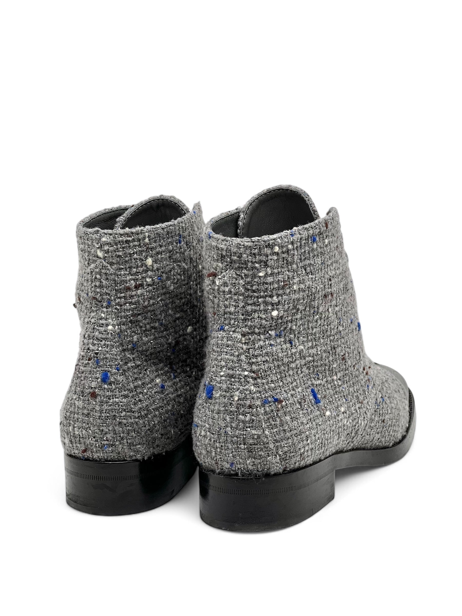 Chanel - Bottines en tweed T39