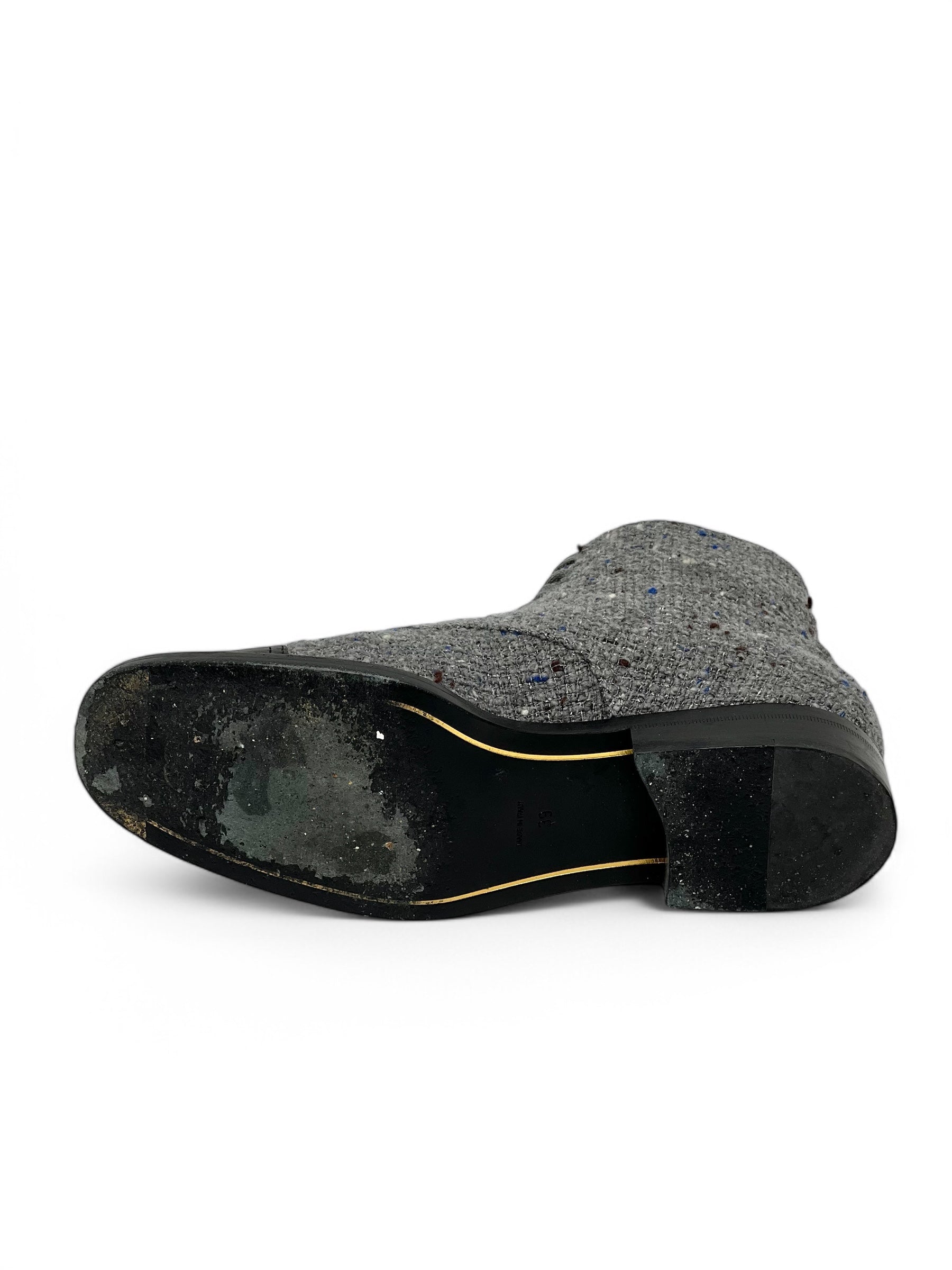 Chanel - Bottines en tweed T39