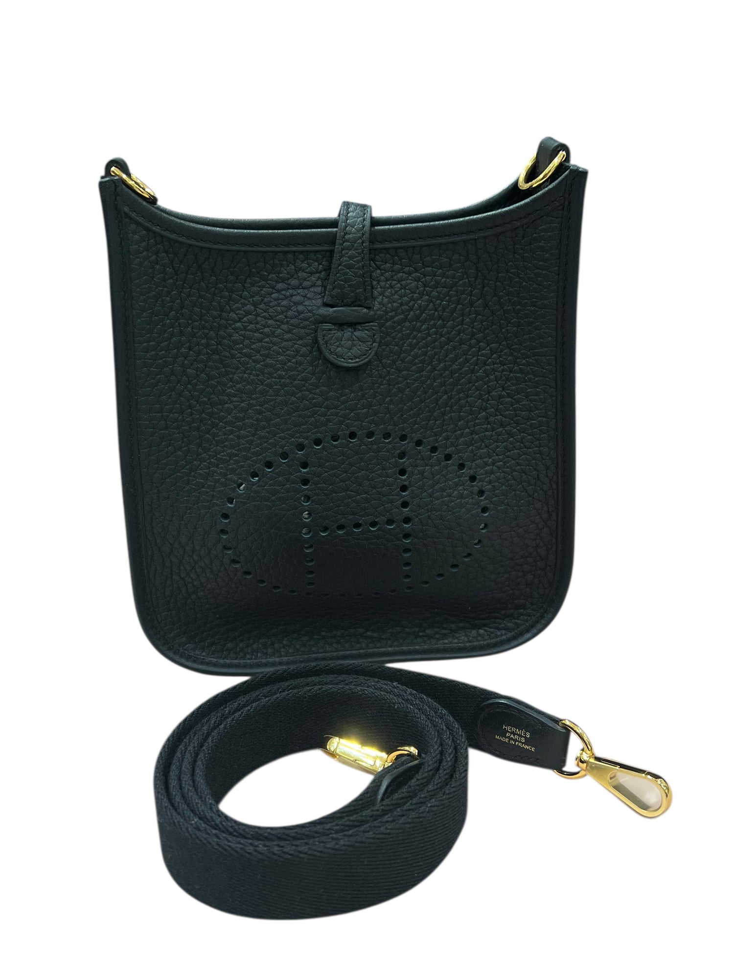 Hermès - sac Evelyne 16 cuir clémence noir