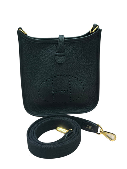 Hermès - sac Evelyne 16 cuir clémence noir