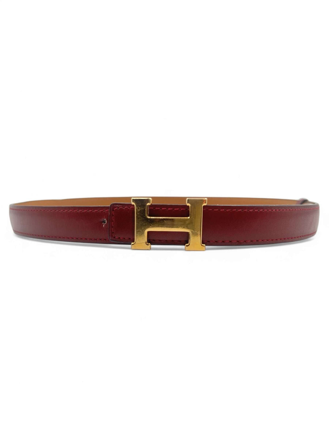 Hermès - Ceinture H 18 réversible bordeaux