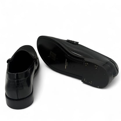 Saint Laurent - Mocassins en cuir noir T.40