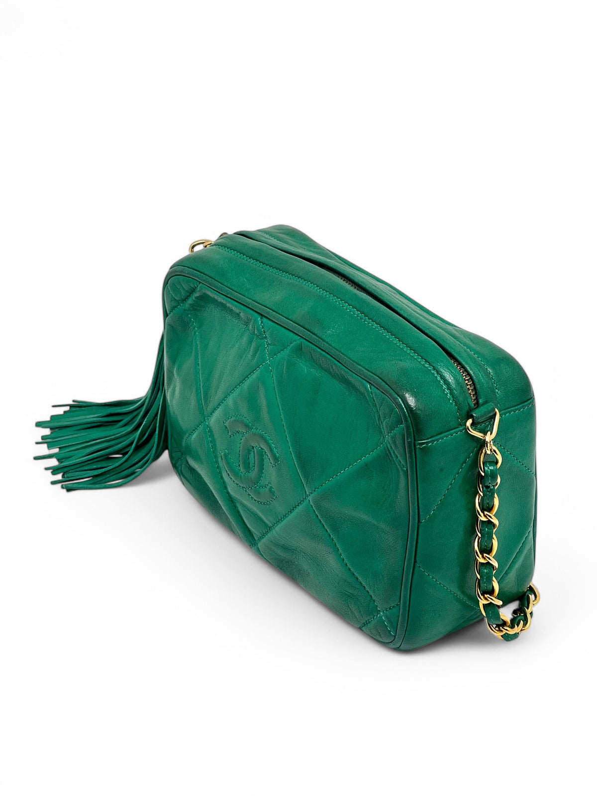 Chanel - Kamera Tasche grün