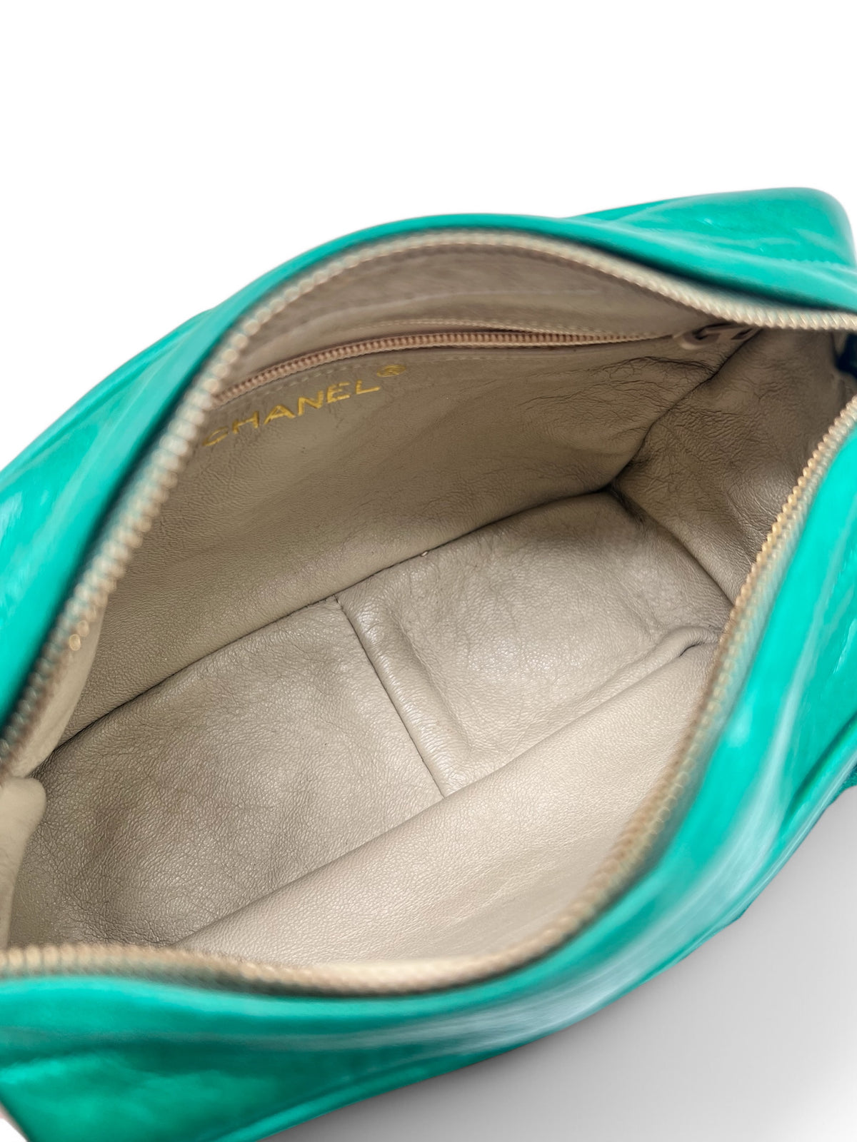 Chanel - Kamera Tasche grün