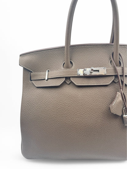 Hermès - Sac Birkin 35 étoupe 2020