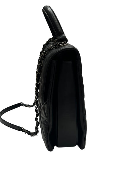 Chanel - sac maxi trendy cuir agneau noir