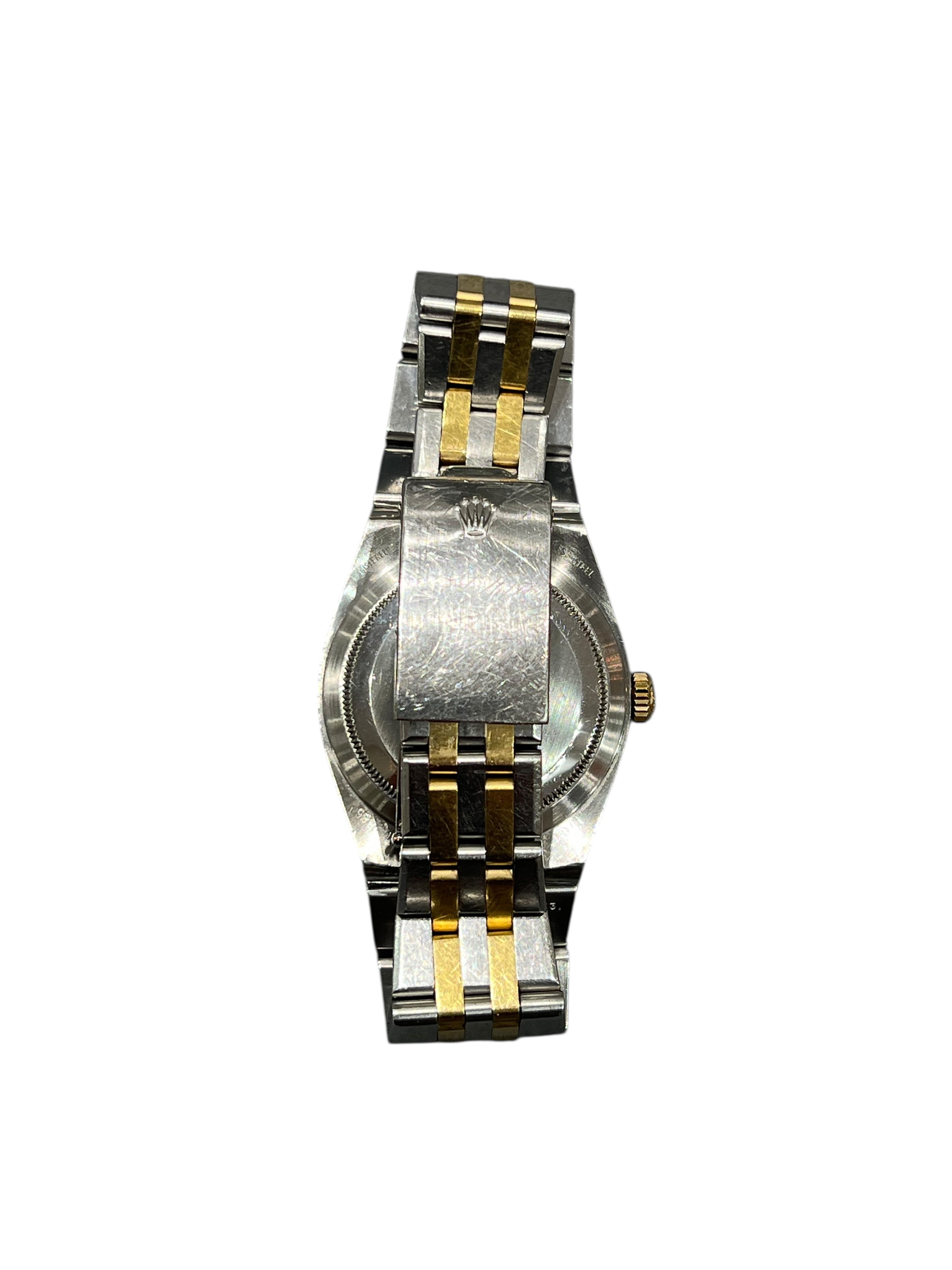 Rolex - Uhr Oyster Datejust Vintage Jubilee-Armband aus Platin Gold und Stahl