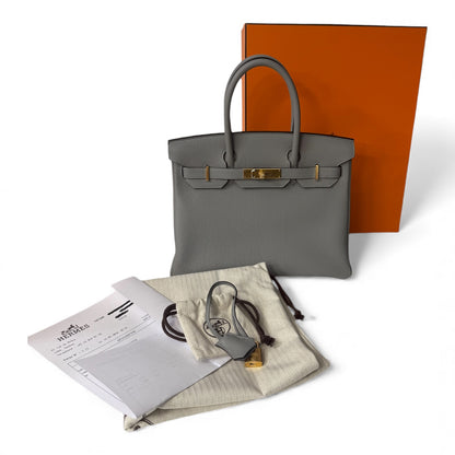 Hermès - Sac Birkin 30 Gris Mouette