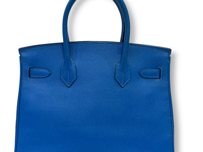 Hermès - Sac Birkin 30 Bleu de France