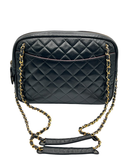 Chanel - sac caméra cuir noir vintage