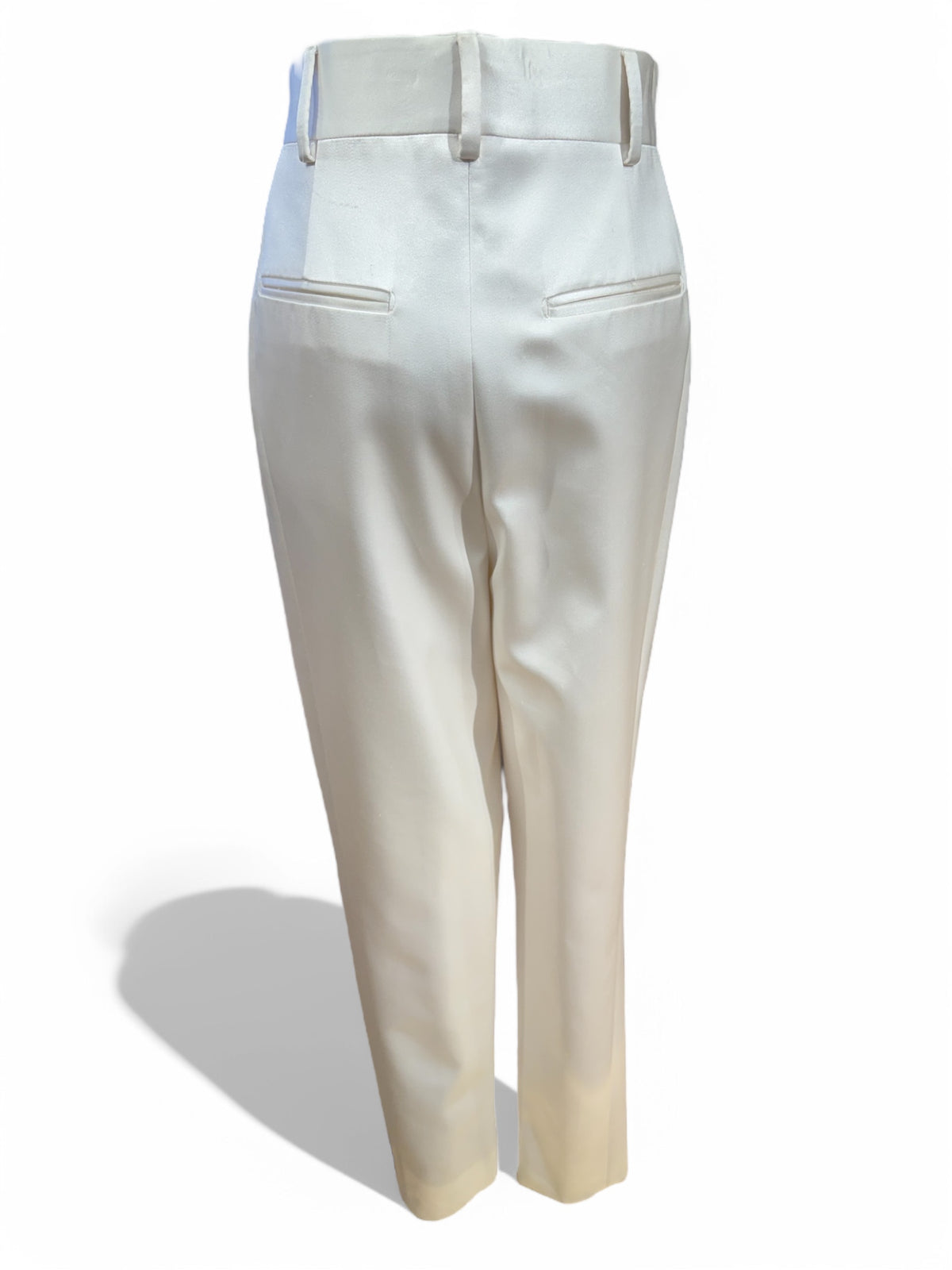 Saint Laurent - Pantalon en soie blanc