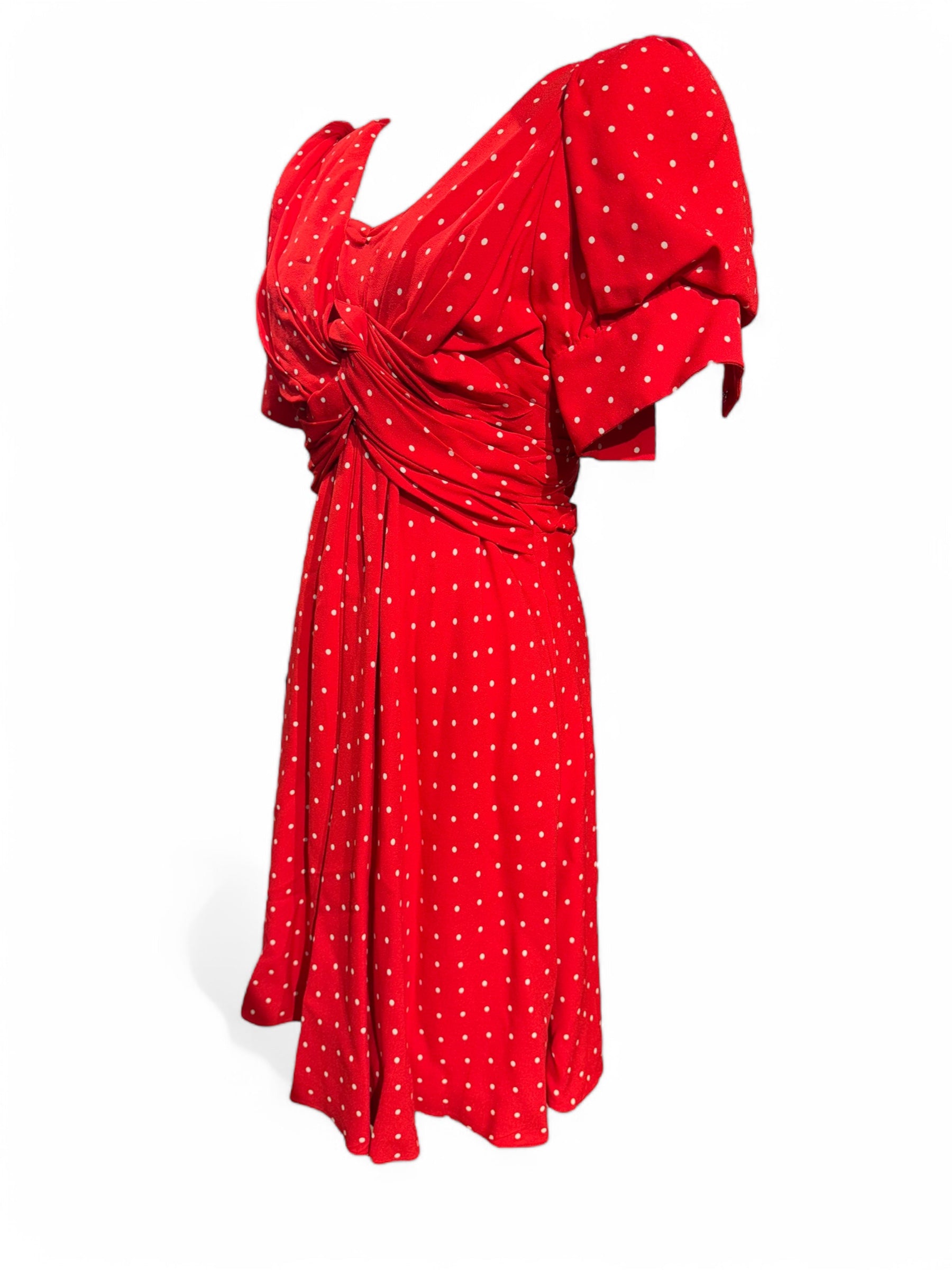 Céline - Robe à pois rouge T36