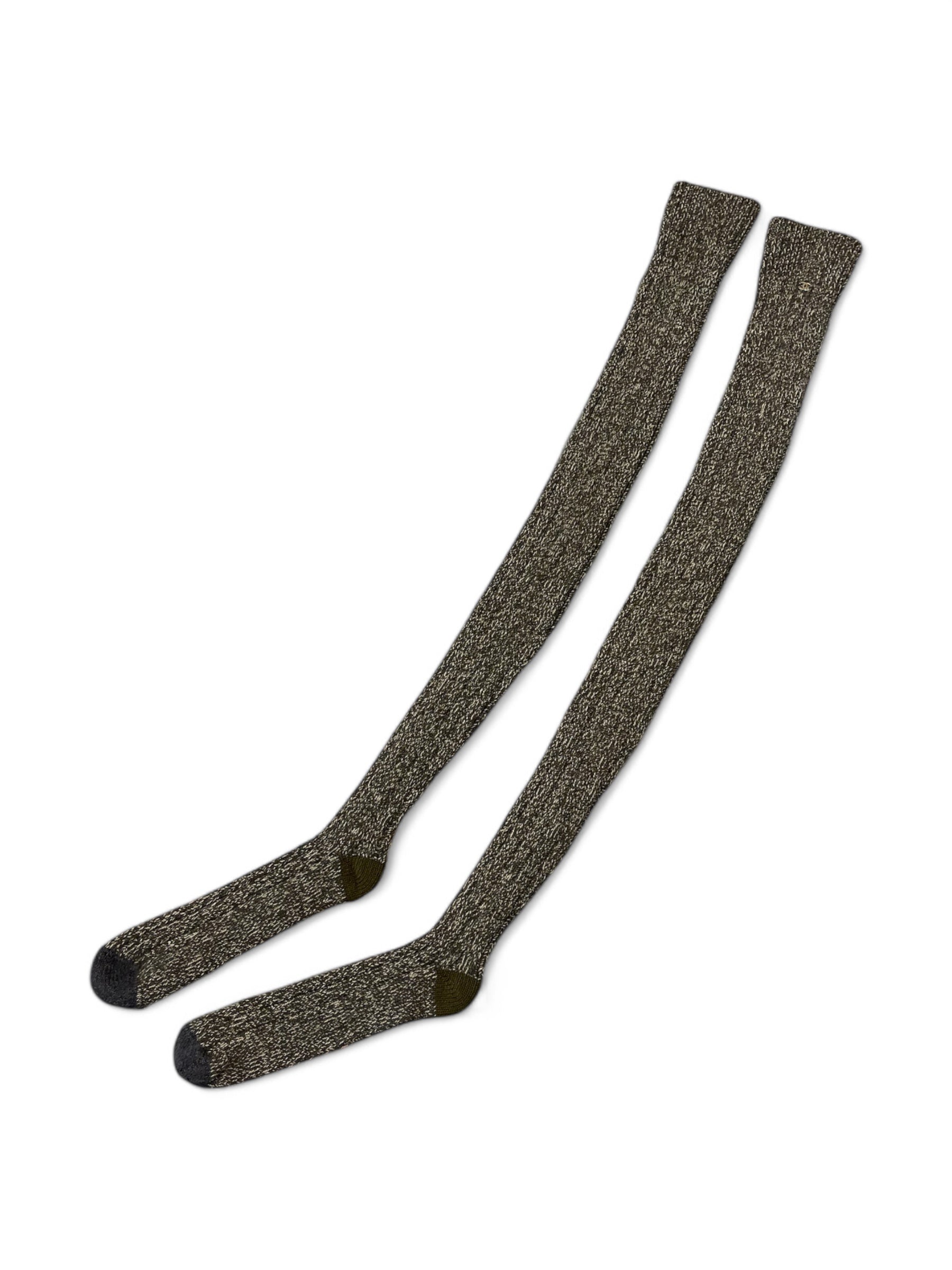 Chanel - Chaussettes guêtres en laine TU