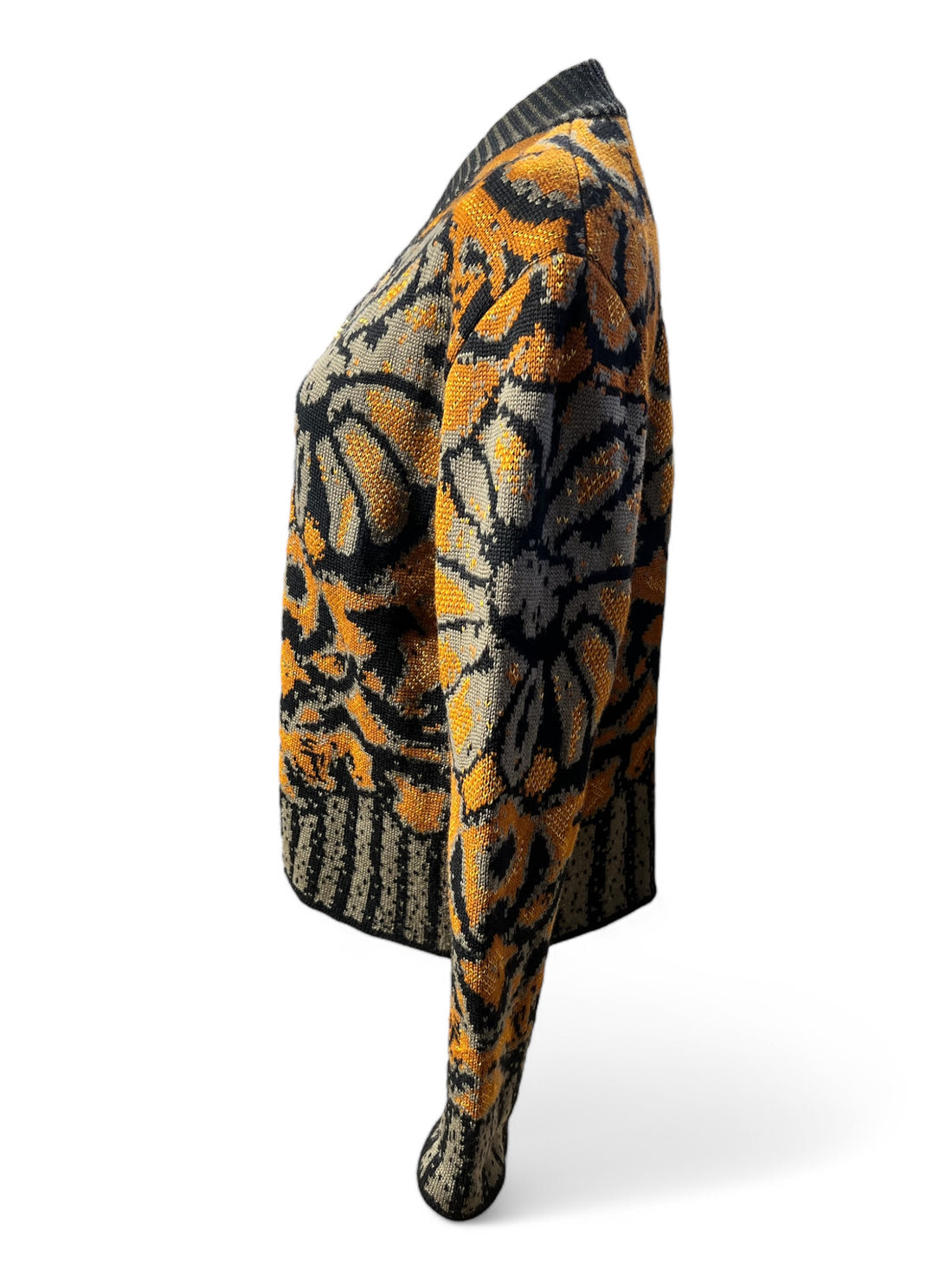 Yves Saint Laurent - Gray and orange cardigan