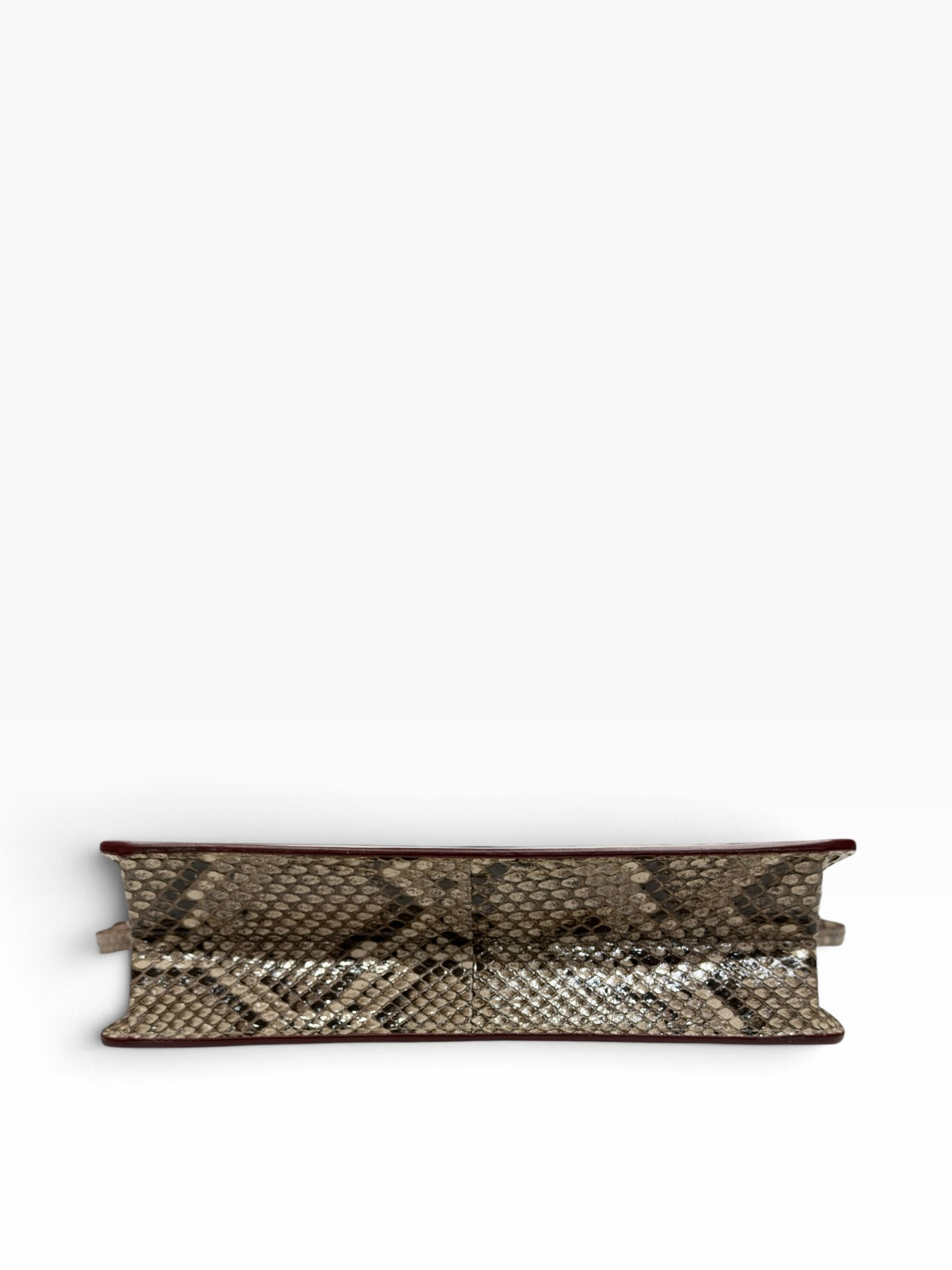Dolce Gabbana - Blue and white Lucia bag with red python flap