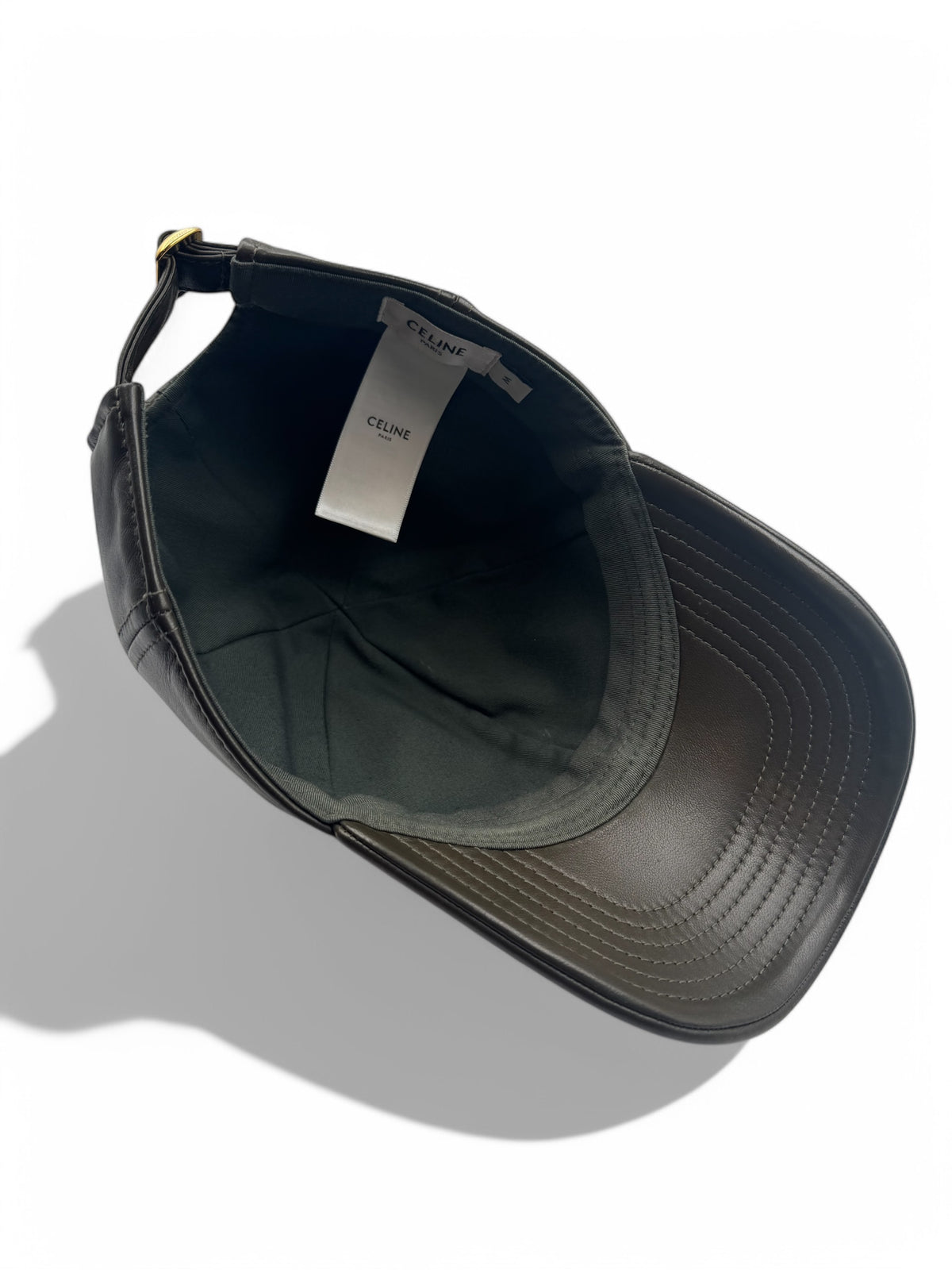 Céline - Casquette cuir vert