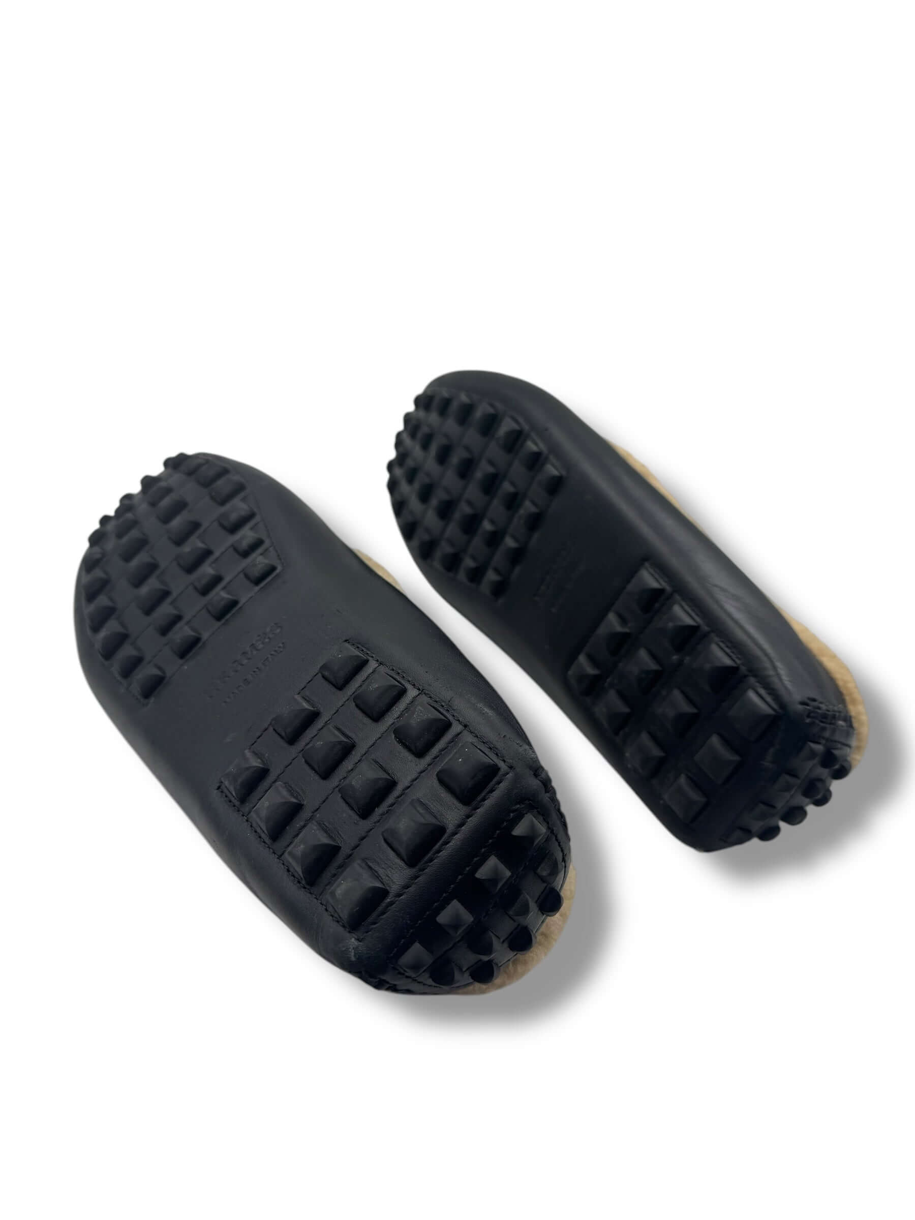 Hermès -  Mocassin Irving cuir noir T44