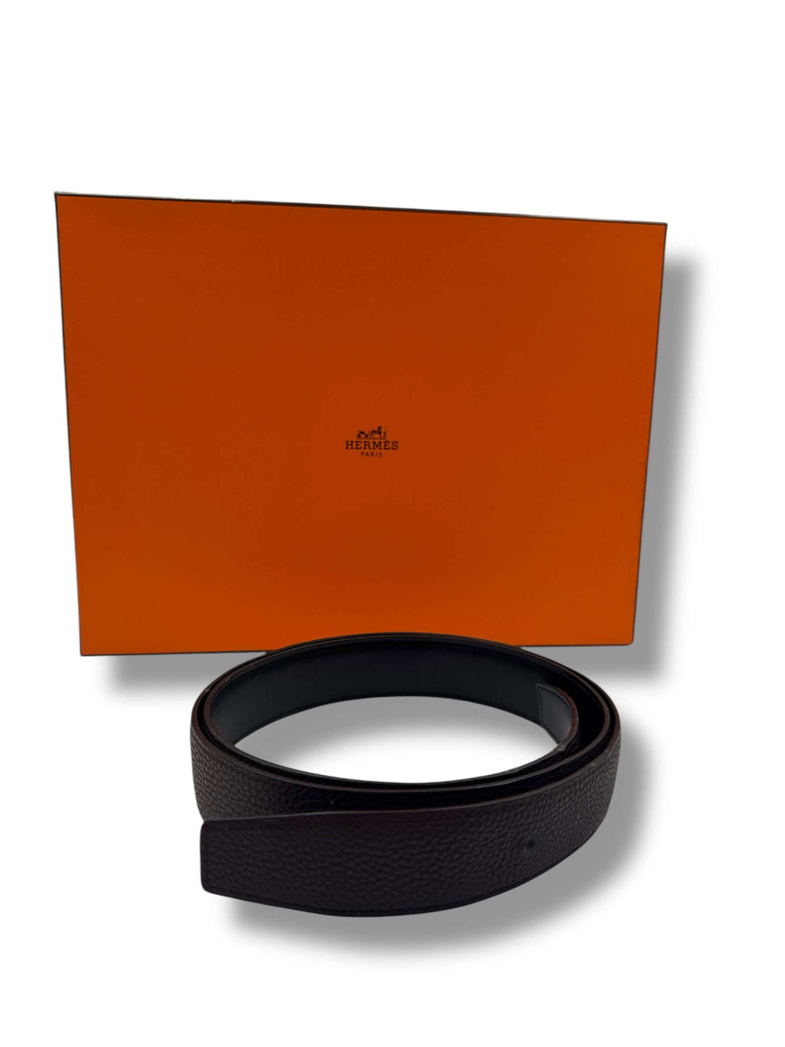 Hermès - Ceinture noir et marron 3mm